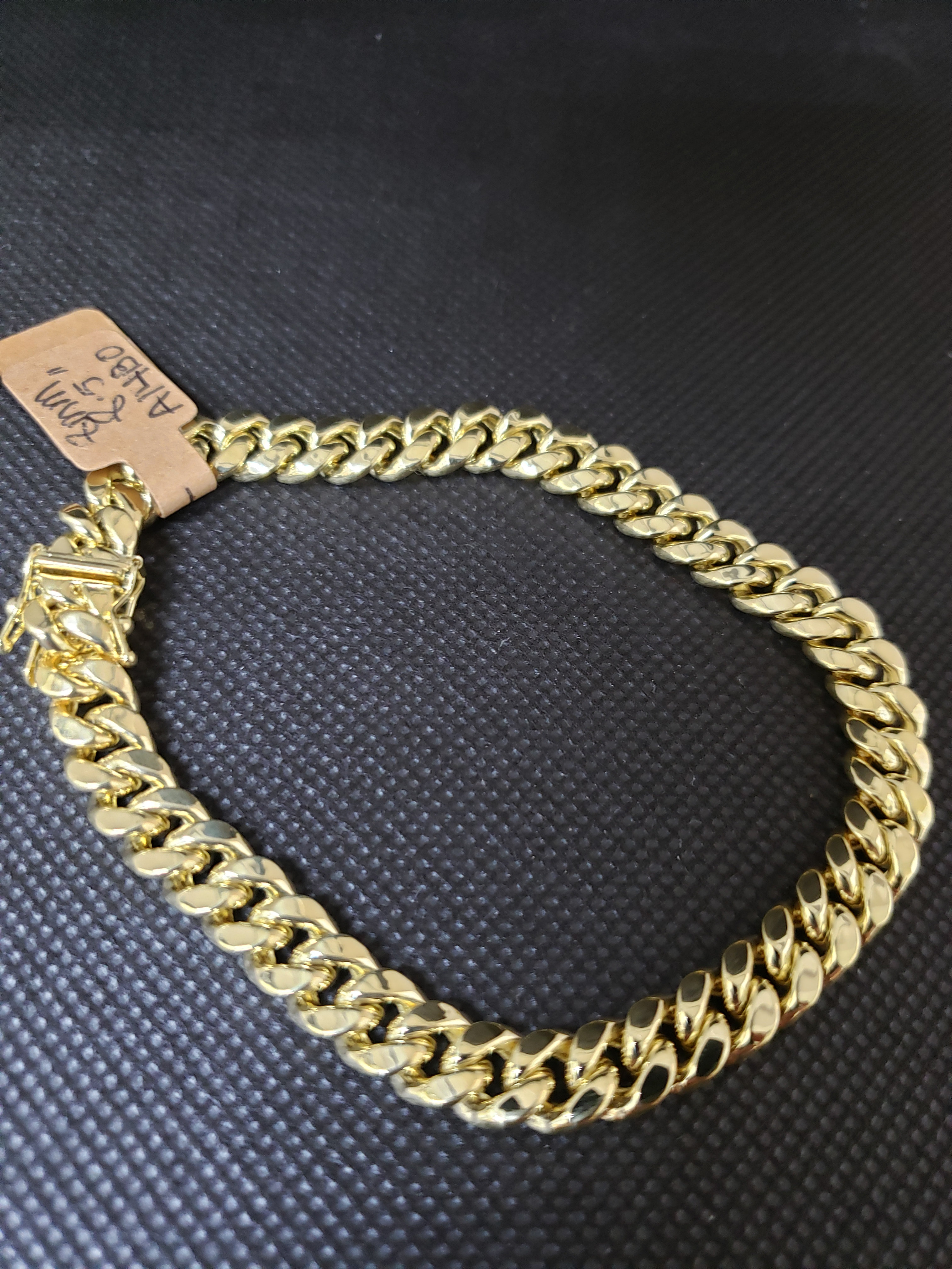 10K Cuban Link Bracelet (7mm-10mm) - Grimal Jewelry